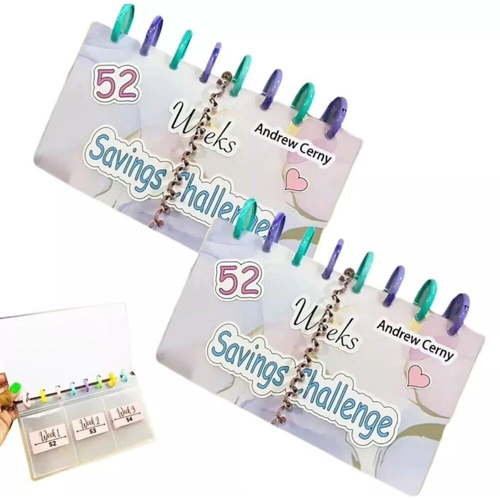 52 Week Money Saving Challenge Binder Savings Challenge Sheets Reusable Budget​